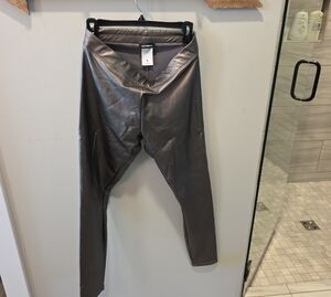 Express Shiny Silver Leggings